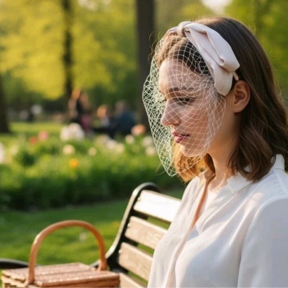 ⚡️Kristin Ess Hair The Bridal Veil Headband - IVORY Perfect Condition w BOX